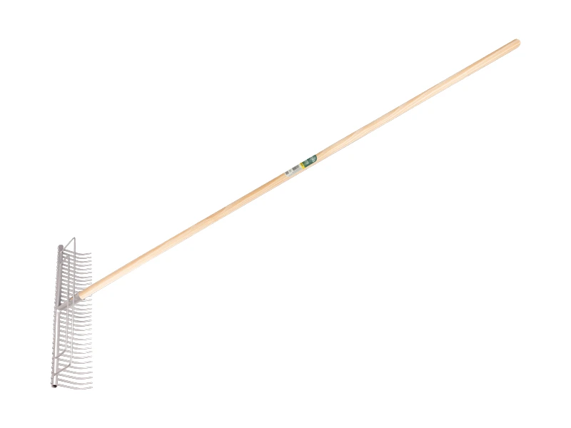 Grashark ATLAS staal 60 cm met 32 gebogen tanden, beugel en steel 170 x 2,8 cm. FSC 100%