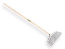 Leaf rake ATLAS plastic grey, 21 tines, with IKAPE handle 150 x 2.4 cm