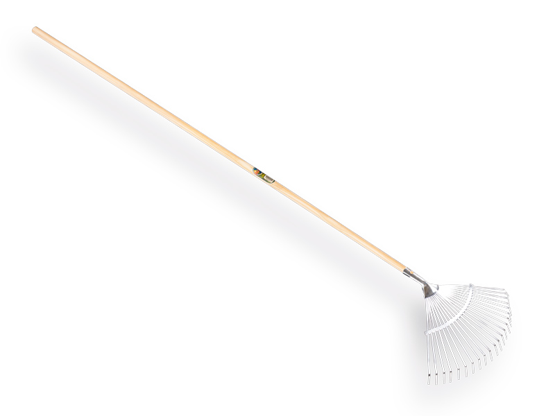 Leaf rake ATLAS galvanised, 22 flat tines, with IKAPE handle 150 x 2.4 cm. FSC 100%