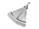 Laubrechen ATLAS verzinkt verstellbar, 22 flache Zinken, 28-42 cm breit, ohne Stiel