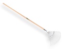 Bladhark ATLAS verzinkt, 22 ronde tanden, met IKAPE steel 150 x 2,4 cm. FSC 100%