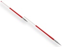 NESTLE divisible survey pole 216 cm steel plastic-coated, white top, steel point