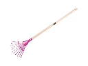 Kinderbladhark Jimmy Kids purper met houten steel