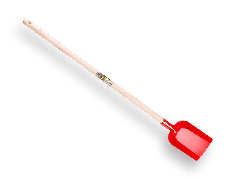 [1470710] Red children's shovel with a tapered handle.