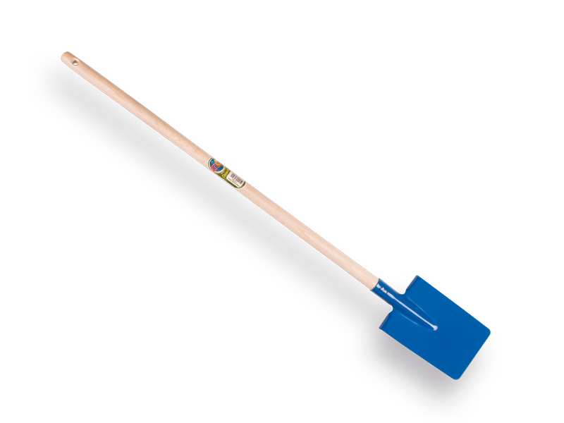 Kinderspaten blau mit tailliertem Stiel