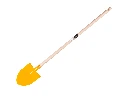 Petite pelle Jimmy Kids pointue jaune avec manche en bois