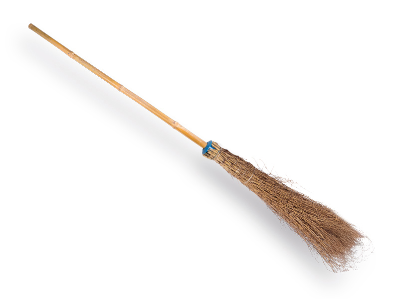 [1490205] Bamboo broom SOLID with plastic socket and bamboo handle