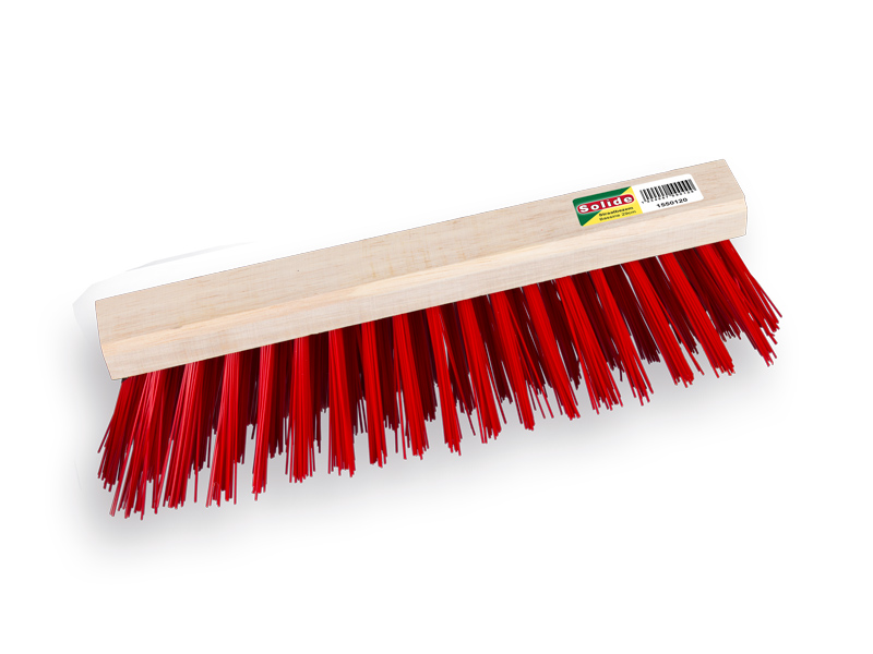 Voegbezem - Voeghandveger SOLIDE PPN rood 29 cm met 3 rijen, vlakke kap, FSC 100%