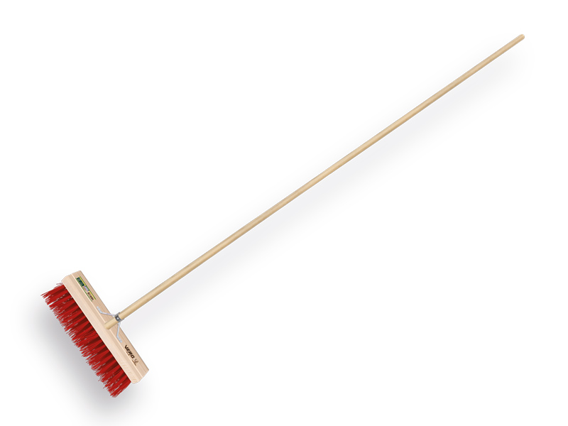 [1490332] Balai VERO 70 PPN rouge 35 cm, capuchon plat, avec manche ATLAS 150 x 2,8 cm et support de manche de balai