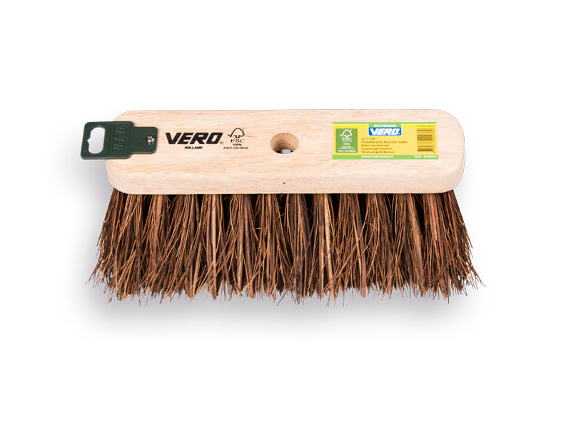 Street broom VERO 12 bassine/stalks 27.5 cm, flat cap