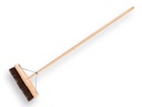 Road construction broom SOLIDE 45 cm bahia, round cap, with ATLAS handle 160 x 2.8 cm and wide broom handle bracket