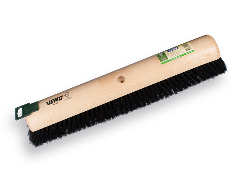 Push broom VERO 1750 mixed horsehair black 50 cm, round cap