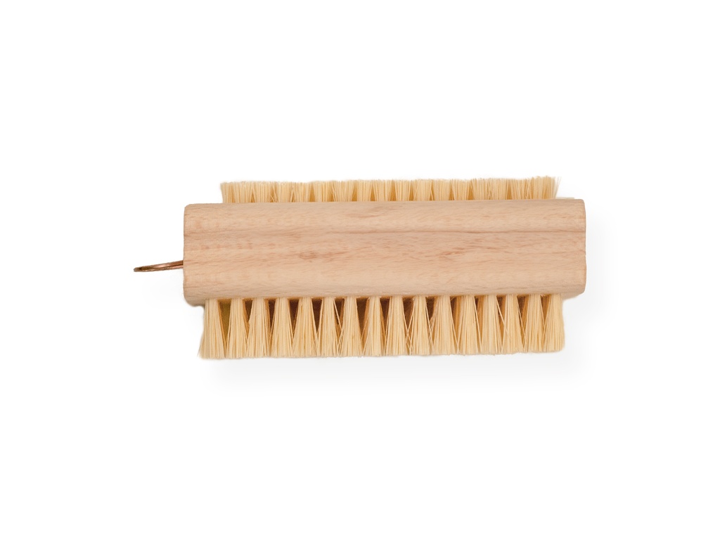 Brosse à ongles SOLIDE en bois, double face avec fibre de tampico, FSC 100 %