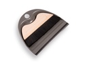 BliXs steel dustpan with rubber wear strip and magnetic hand brush