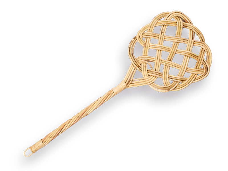 [1492700] Three-strand rattan carpet beater