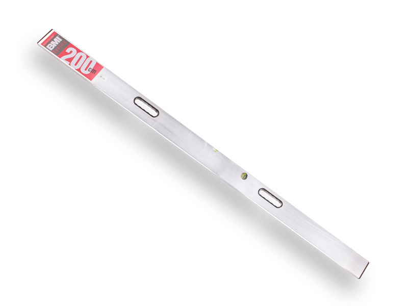 [1505410] Règle de maçon - Règle de maçon BMI 200 cm, 100 x 18 mm, 2 niveaux à bulle et 2 poignées