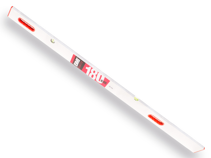 [1505412] Straightedge - Screed BMI 180 cm, 100 x 18 mm, 2 vials and 2 handles