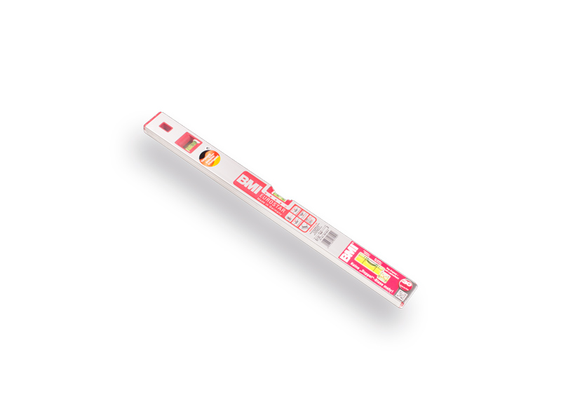 Blokwaterpas BMI Eurostar 60 cm aluminium, 2 libellen
