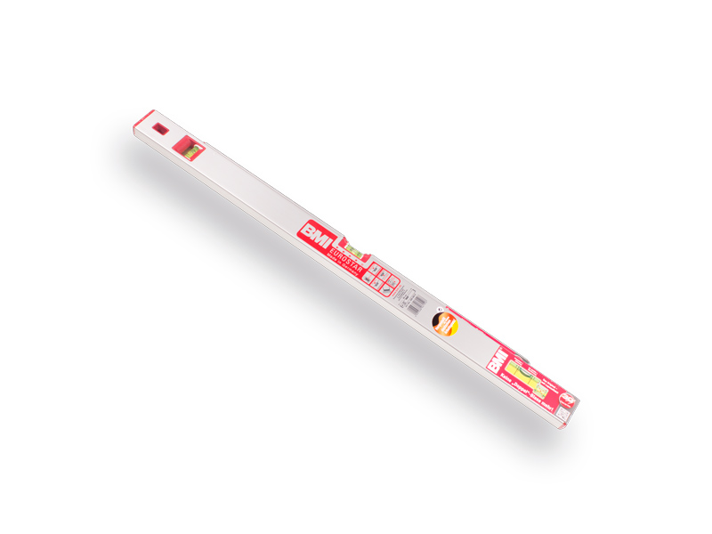 Blokwaterpas BMI Eurostar 80 cm aluminium, 2 libellen