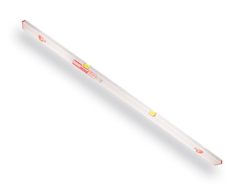 [1505465] Adjustable spirit level BMI 150 cm, thick-walled aluminium, with adjustable feet and 4 vials