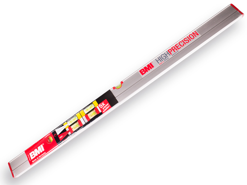[1505473] Niveau à bulle - Règle de maçon BMI High Precision 120 cm, 2 fioles