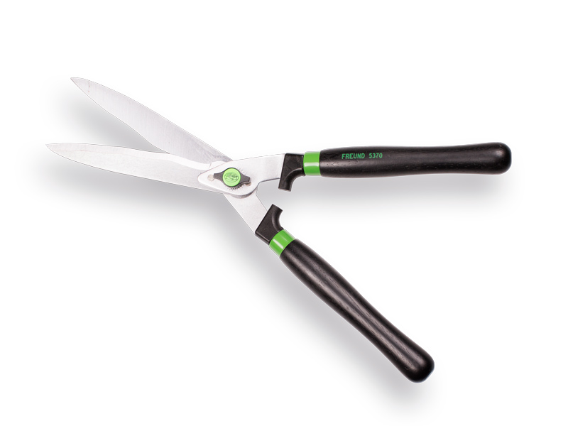 FREUND Heckenschere 5370 Hochwertigem Stahl mit Wellenschliffschneide L54 cm, Bl 24 cm, bis zu 10 mm ø