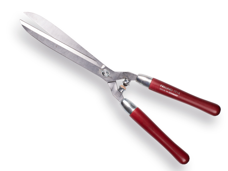 Hedge shear FREUND 1914 64 cm, blade 28 cm, with wooden handles