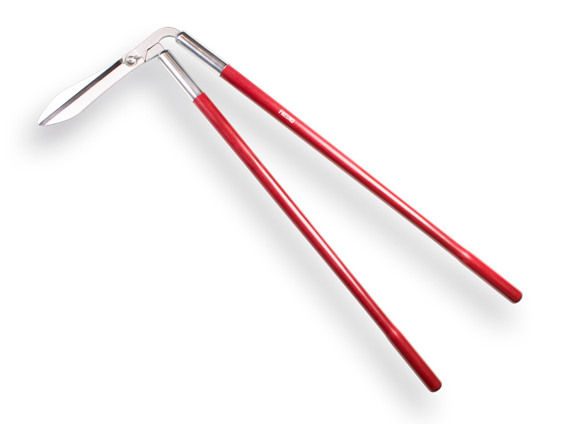 Cisaille à gazon FREUND 1 forgée 95 cm, coupe verticale, manches en bois