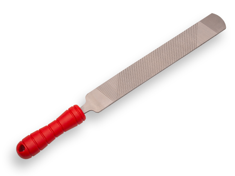 Lime grossière 30 cm, poignée en plastique, adaptée au PVC