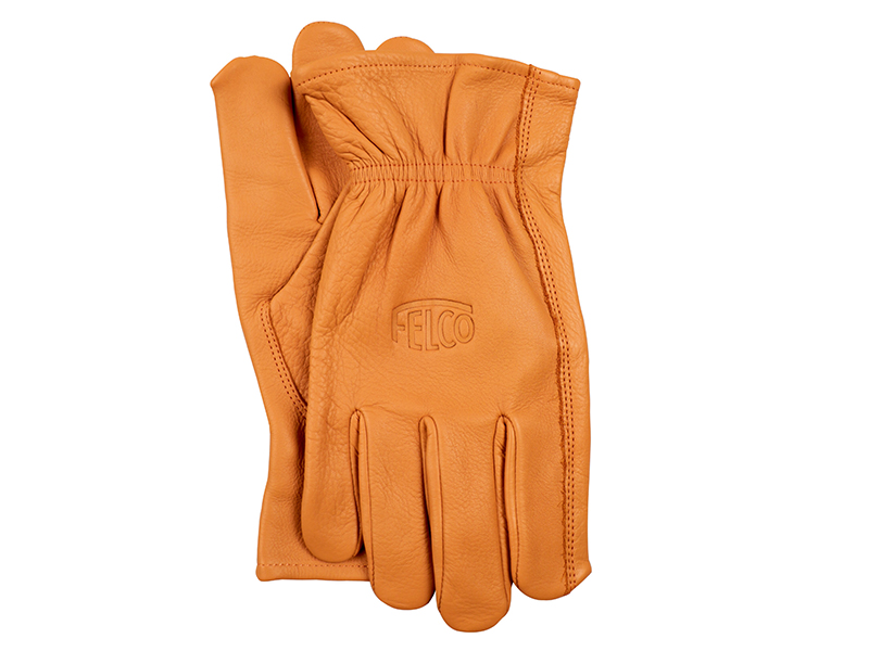 Glove FELCO 703 size M, full-grain cowhide leather, puncture resistant