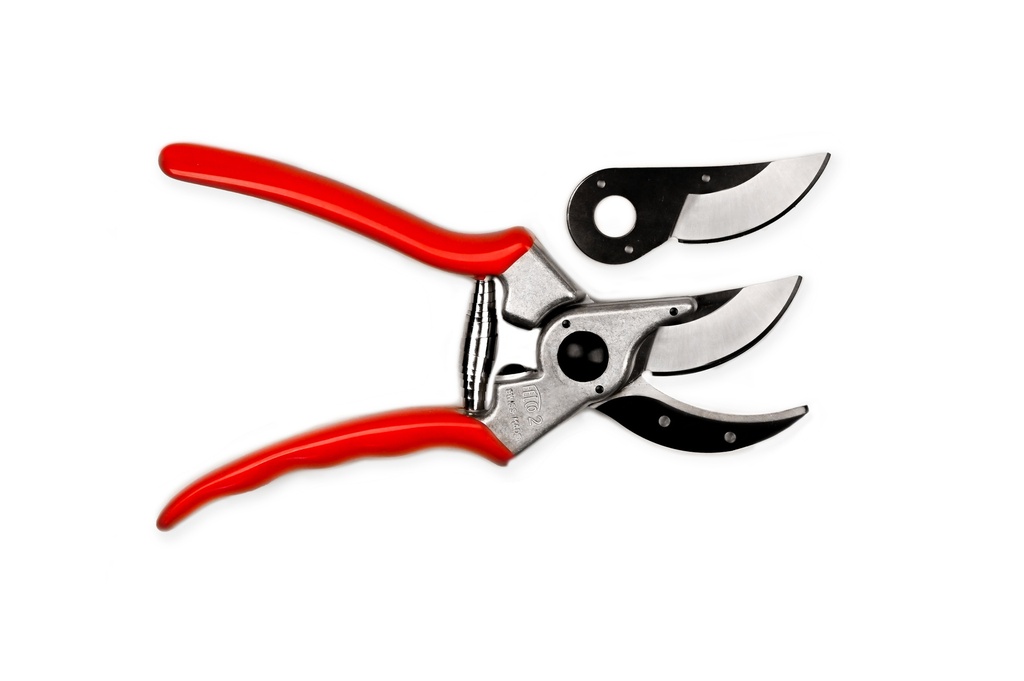 Gartenschere FELCO 2 Weltweite Renommee mit geschmiedetem Aluminium Griffe und EXTRA ERSATZKLINGE 
