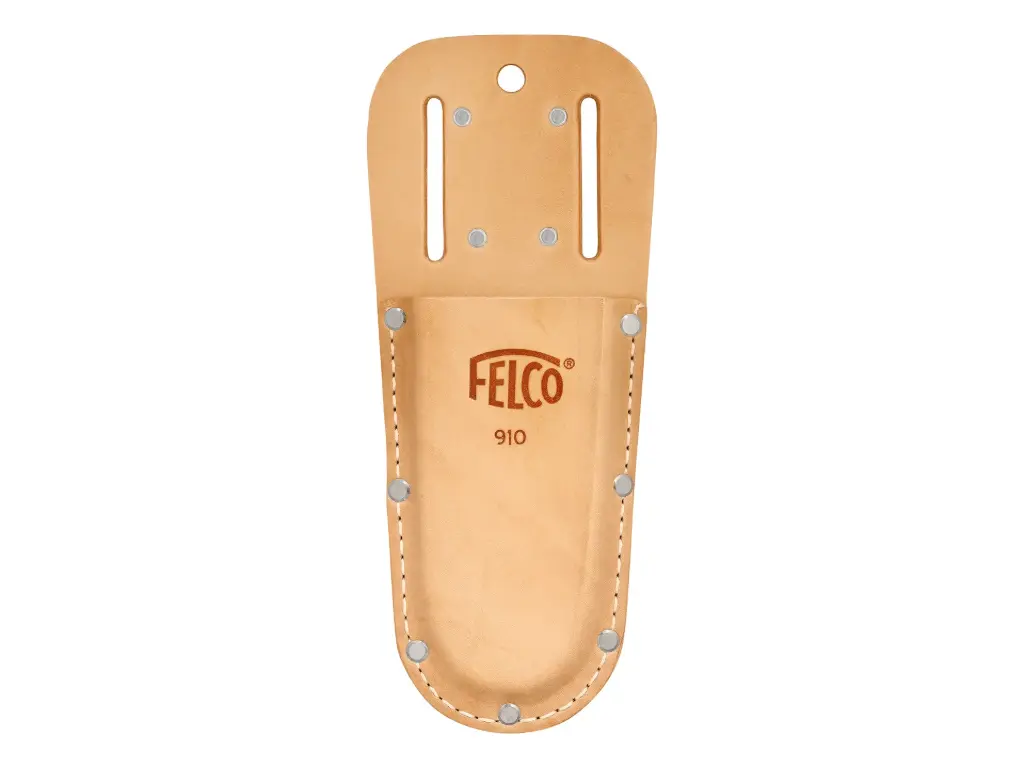 Étui en cuir FELCO 910, avec passants de ceinture et clip de ceinture métallique