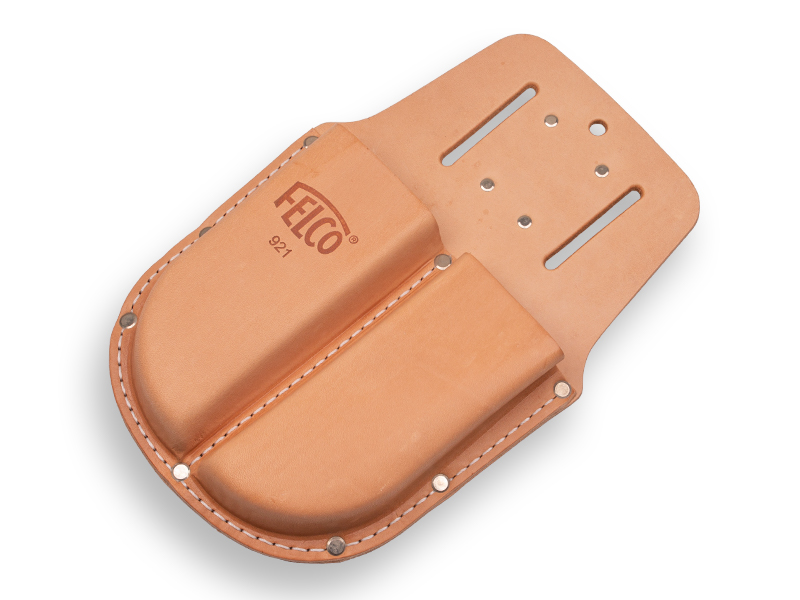 [1508497] Holster en cuir FELCO 921 double, passants de ceinture et clip de ceinture, 2 compartiments côte à côte