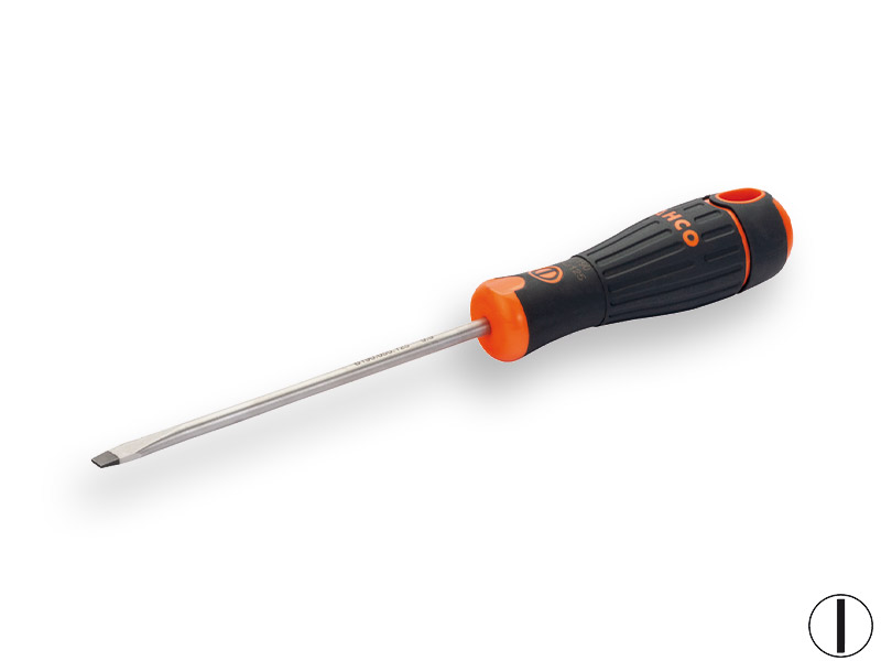 [1509132] Tournevis BAHCO plat 8 x 1,6 x 175 mm, avec poignée en caoutchouc