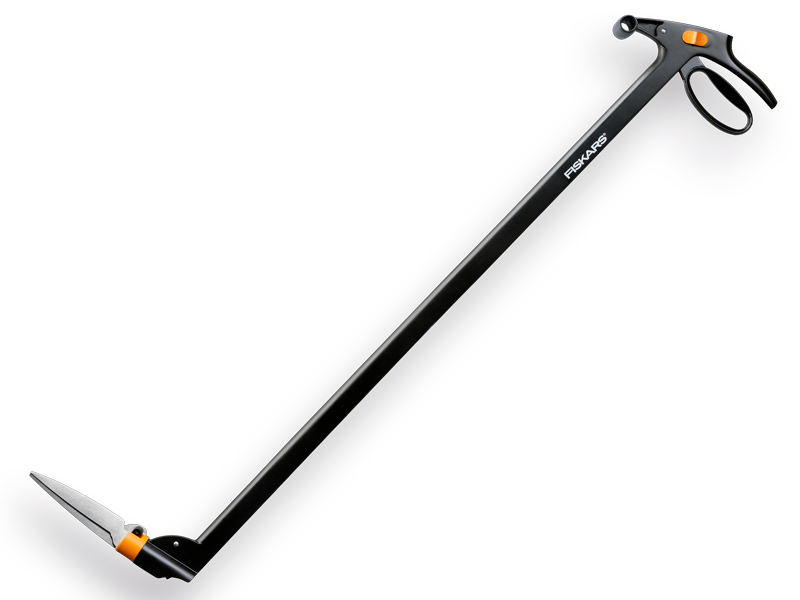 FISKARS GS46 Rasenkantenschere mit Servo-System 360° drehbar mit aus glasfaserverstärktem Kunststoff Stiel