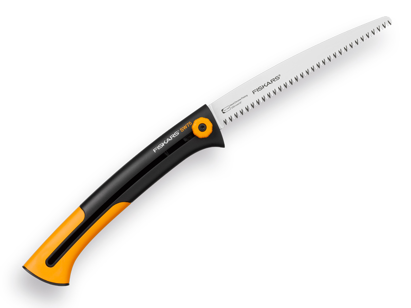 Scie d’élagage FISKARS SW72 télescopique, longueur de lame 16 cm droite, denture fine