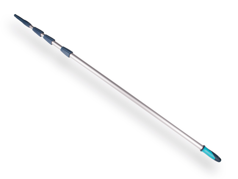 Manche télescopique PRO MOERMAN 3 sections 160 - 450 cm, aluminium avec poignée en plastique