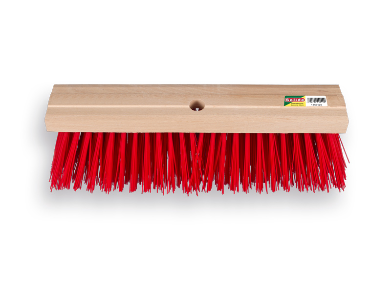Broom SOLIDE PPN red 41 cm, flat cap, without handle, FSC 100%