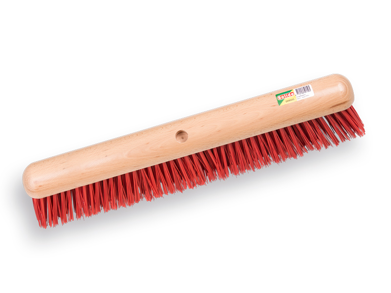 [1550155] Stahlbesen SOLIDE PPN rot 60 cm, runde Kappe, ohne Stiel, FSC 100%