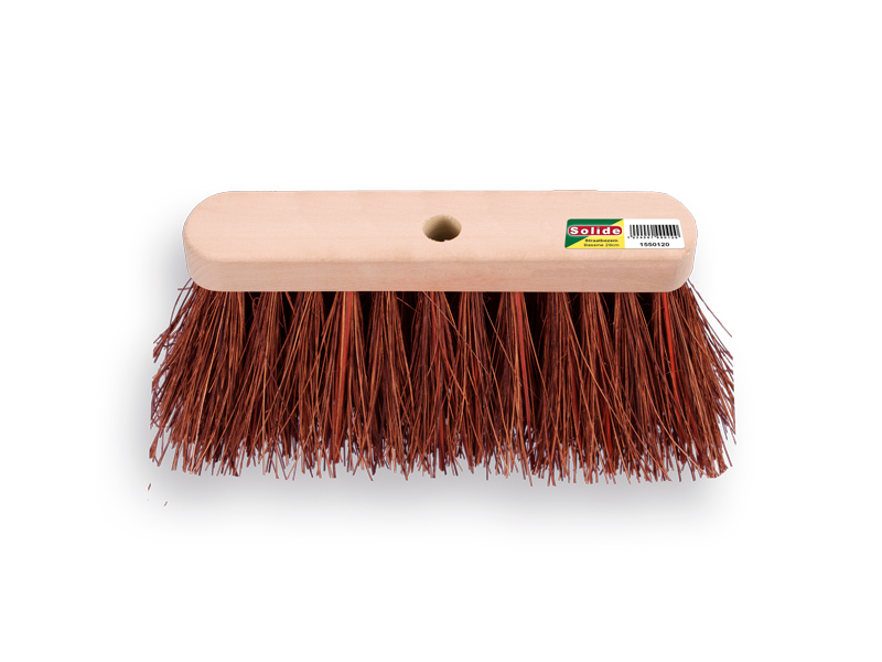 Street broom SOLIDE oiled bassine 29 cm, flat cap, without handle. FSC 100%