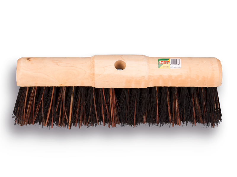 [1550385] Balai de voirie SOLIDE Cachet, bassine imbibée d'huile 45 cm, coiffe ronde, sans manche. FSC 100 %