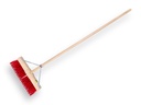 Road construction broom SOLIDE PPN red 45 cm, round cap with IKAPE handle 150 x 2.8 cm and wide broom handle bracket, FSC 100%