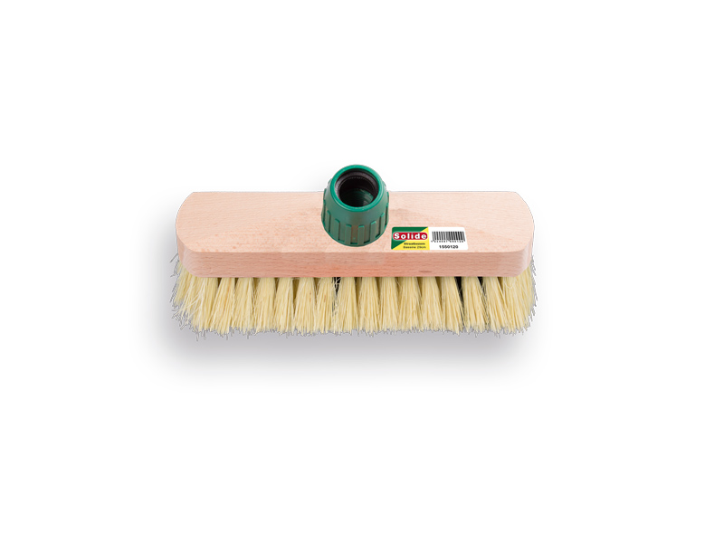 Brosse de pont SOLIDE fiber 22 cm avec ancre et raccord de manche EASY-FIT. FSC 100%