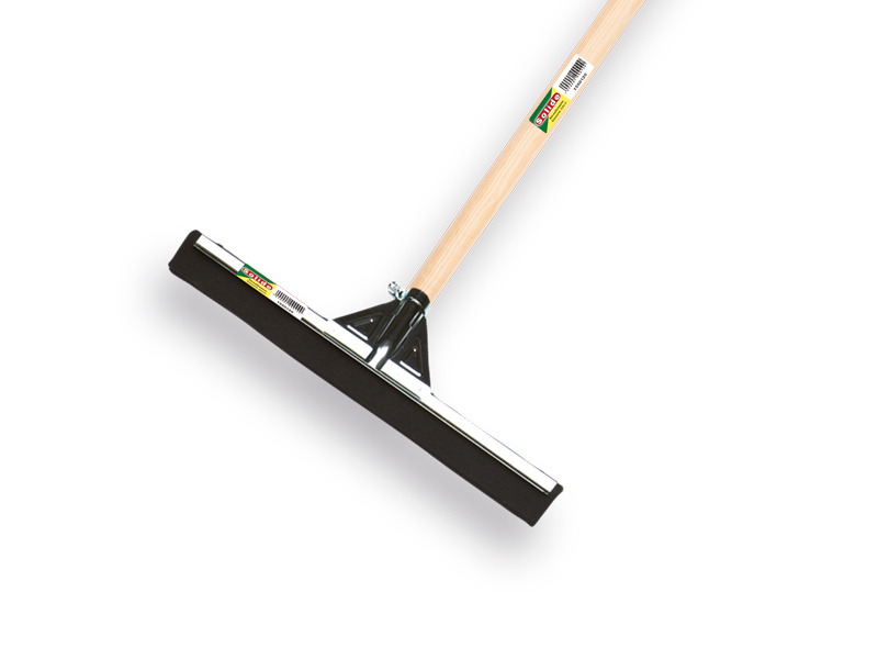 Raclette de sol SOLIDE 45 cm renforcée, avec manche IKAPE 150 x 2,8 cm. FSC 100%