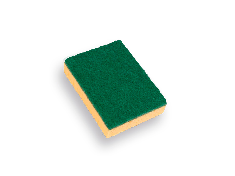 Scouring sponge SOLIDE yellow, 140 x 95 x 28 mm (per 10 pieces)