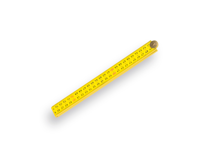 Folding ruler HULTAFORS 100 cm fiberglass yellow