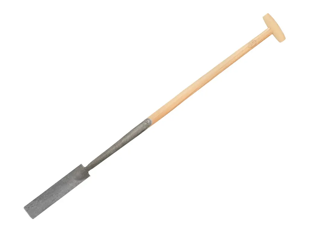 [1030082] Bêche pour bordure de trottoir DE WIT 6 cm avec bois de frêne manche de bêche en T 75 cm