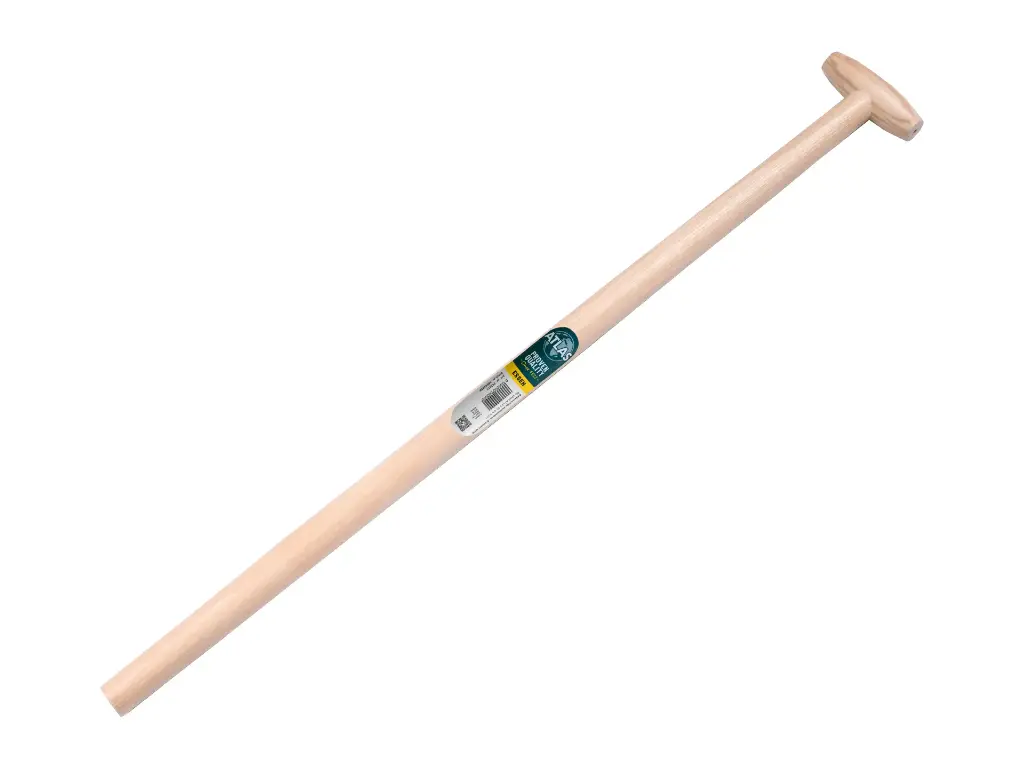 Schaufelstiel ATLAS 95 cm gerade, mit durchgestecktem T-Griff, FSC 100%