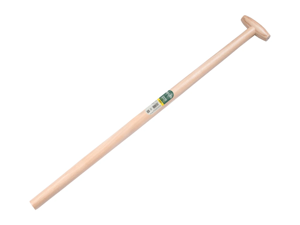 [210790] Shovel handle ATLAS 95 cm straight, with through-mount T-grip, FSC 100%