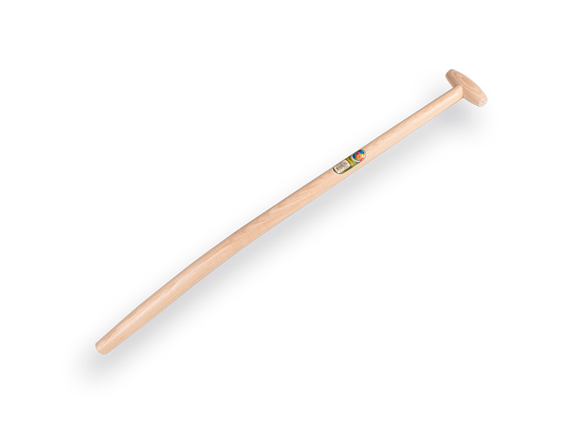[210800] Shovel handle ATLAS 100 cm bent, with through-mount T-grip, FSC 100%